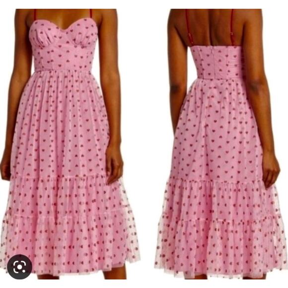 Betsey Johnson Dresses & Skirts - Betsy Johnson pink polka dot dress